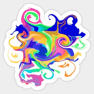 Color Waves Sticker